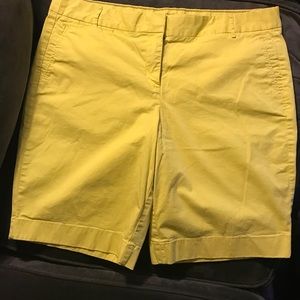 J Crew yellow shorts size 12